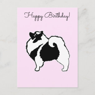 Carte Postale Keeshond Graphics - Cute Original Chig Art