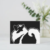 Carte Postale Keeshond Graphics - Cute Original Chig Art (Debout devant)