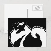 Carte Postale Keeshond Graphics - Cute Original Chig Art (Devant / Derrière)