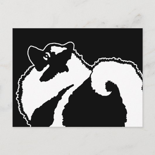 Carte Postale Keeshond Graphics - Cute Original Chig Art (Devant)