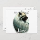 Carte Postale Keeshond Maman 2 (Devant / Derrière)
