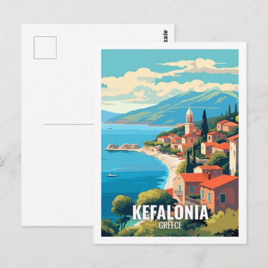 Carte Postale Kefalonia Grèce célèbres lieux de voyage (Devant / Derrière)