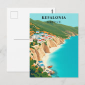 Carte Postale Kefalonia, Grèce Ionienne Vintage (Devant / Derrière)
