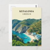 Carte Postale Kefalonia, Grèce Rétro (Devant / Derrière)