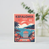 Carte Postale kefalonia grèce vintage souvenirs de voyage (Debout devant)