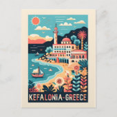 Carte Postale kefalonia grèce vintage souvenirs de voyage (Devant)
