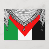 Carte Postale Keffiyeh Écharpe palestinienne tissu traditionnel (Devant)