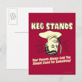Carte Postale Keg Stands : Parents Stands Quelque Chose (Devant / Derrière)