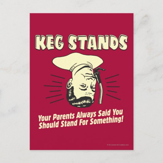 Carte Postale Keg Stands : Parents Stands Quelque Chose (Devant)