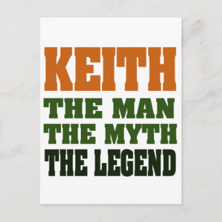 Carte Postale KEITH - l'Homme, le Mythe, la Légende !