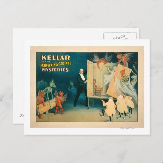 Carte Postale Kellar et son cabinet perplexe Mystères Magi (Devant / Derrière)