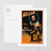 Carte Postale Kellar exécutant la magie de l'auto-décapitation (Devant / Derrière)