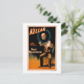 Carte Postale Kellar exécutant la magie de l'auto-décapitation (Debout devant)