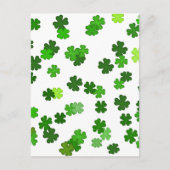 Carte Postale Kelly green "Shamrocks en train de tomber" (Devant)