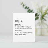 Carte Postale Kelly name, Editable name, Custom name (Debout devant)