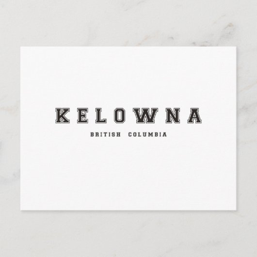 Carte Postale Kelowna Colombie-Britannique (Devant)