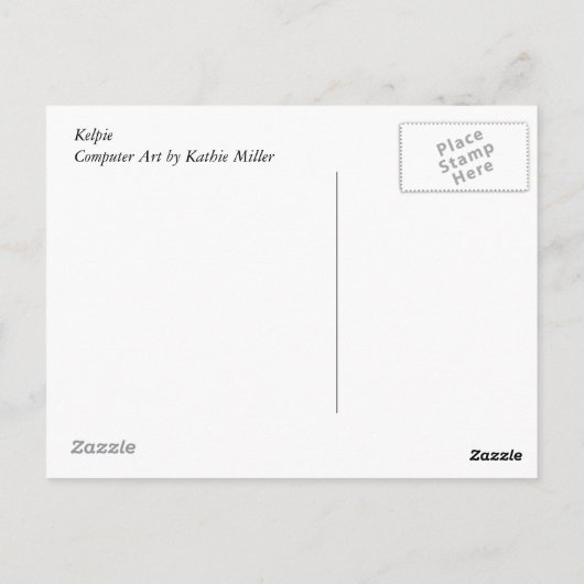 Carte Postale Kelpie Colors (Dos)