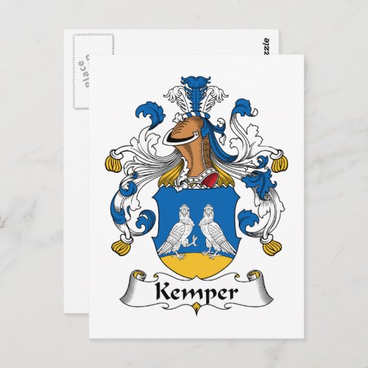 Carte Postale Kemper Family Crest (Devant / Derrière)