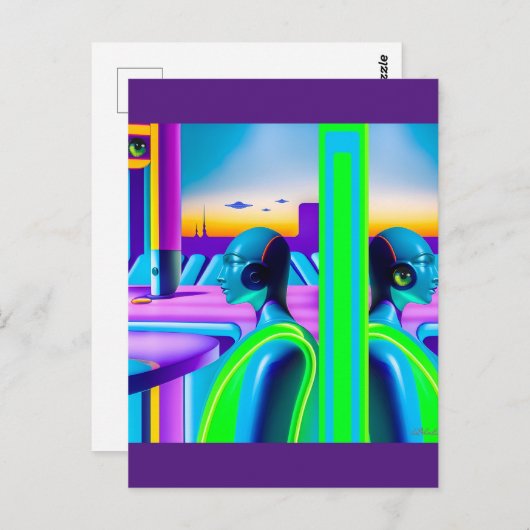 Carte Postale Ken Gage Futur Spectre Sci-Fi (Devant / Derrière)