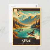 Carte Postale Kenai, Alaska | VINTAGE (Devant / Derrière)