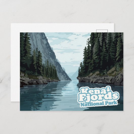 Carte Postale Kenai Fjords Alaska Fjord Art Print (Devant / Derrière)