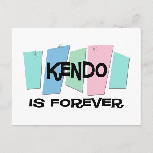 Carte Postale Kendo Est Pour Toujours (Devant)