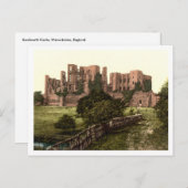 Carte Postale Kenilworth Castle, Warwickshire, Angleterre (Devant / Derrière)
