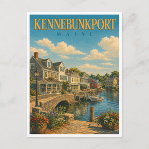 Carte Postale Kennebunkport Maine Dock Square GeoSaga