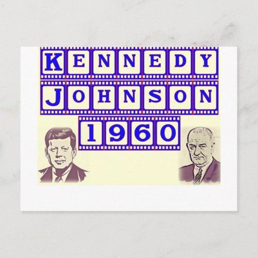 Carte Postale Kennedy-Johnson 1960 (Devant)