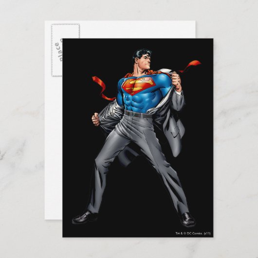 Carte Postale Kent change en Superman (Devant / Derrière)