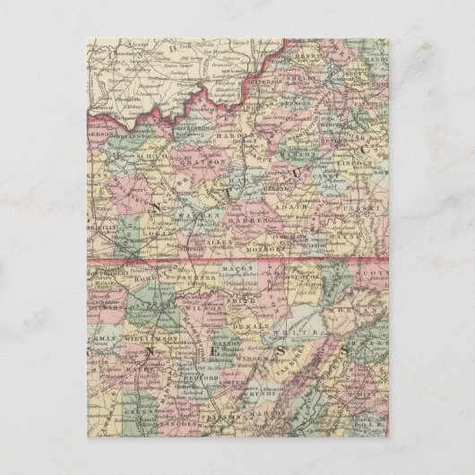 Carte Postale Kentucky et Tennessee 2 (Devant)