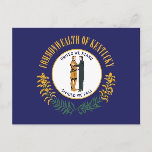 Carte Postale Kentucky Flag United We Stand Frontiersman (Devant)