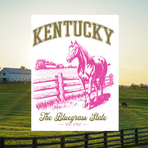 Carte Postale Kentucky l'État Bluegrass Fondé en 1792 Cheval