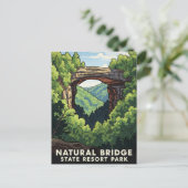 Carte Postale Kentucky Natural Bridge State Resort Park Travel (Debout devant)
