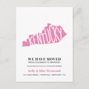 Carte Postale KENTUCKY Nous avons déplacé Nouvelle adresse Nouve