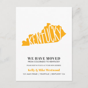 Carte Postale KENTUCKY Nous avons déplacé Nouvelle adresse Nouve