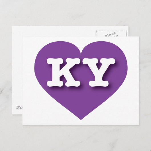 Carte Postale Kentucky Purple Heart - J'aime KY (Devant / Derrière)