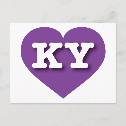 Carte Postale Kentucky Purple Heart - J'aime KY (Devant)