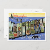 Carte Postale Kentucky Salutations Des États-Unis (Devant / Derrière)