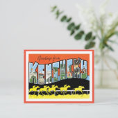 Carte Postale Kentucky Salutations Des États-Unis (Debout devant)