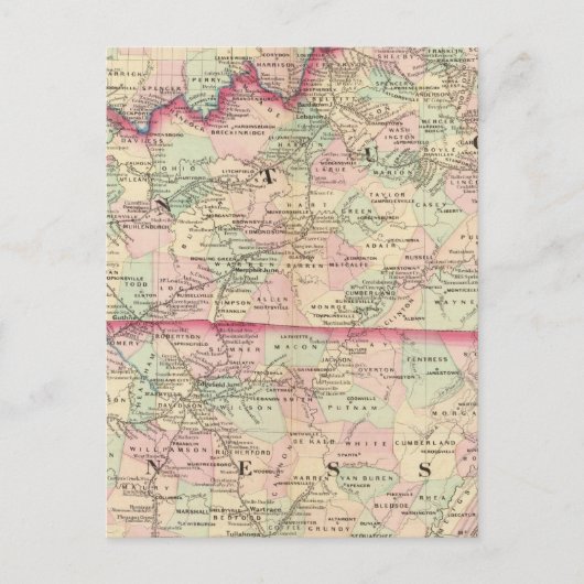 Carte Postale Kentucky, Tennessee (Devant)