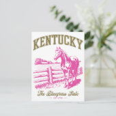 Carte Postale Kentucky The Bluegrass State Est. Cheval 1792 (Debout devant)