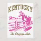 Carte Postale Kentucky The Bluegrass State Est. Cheval 1792 (Devant)