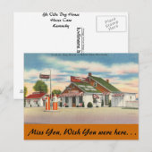 Carte Postale Kentucky, Ye Olde Dog House, Horse Cave (Devant / Derrière)