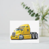 Carte Postale Kenworth 660 Camion jaune (Debout devant)