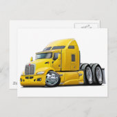 Carte Postale Kenworth 660 Camion jaune (Devant / Derrière)