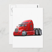 Carte Postale Kenworth 660 Camion rouge (Devant / Derrière)