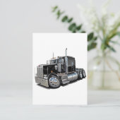 Carte Postale Kenworth w900 Black Truck (Debout devant)