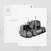 Carte Postale Kenworth w900 Black Truck (Devant / Derrière)