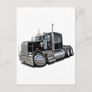 Carte Postale Kenworth w900 Black Truck